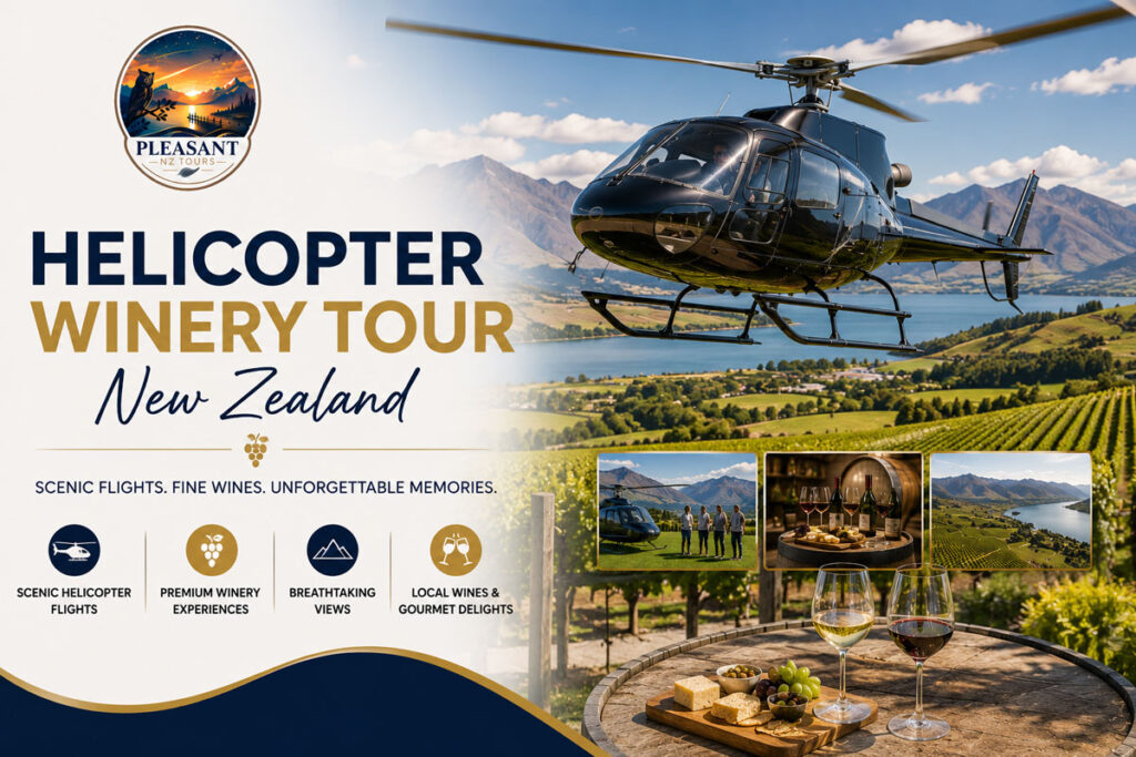 Pleasant NZ Tours Helicopter Winery Tour Waipara and Akaroa
